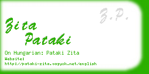 zita pataki business card